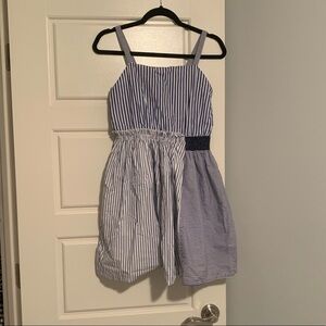 cat&jack blue & white striped dress size XL(14/16)